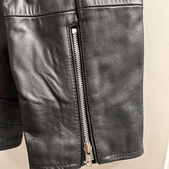 Real Leather Biker Jacket Size S (unbranded) like new - Picture 4 of 10